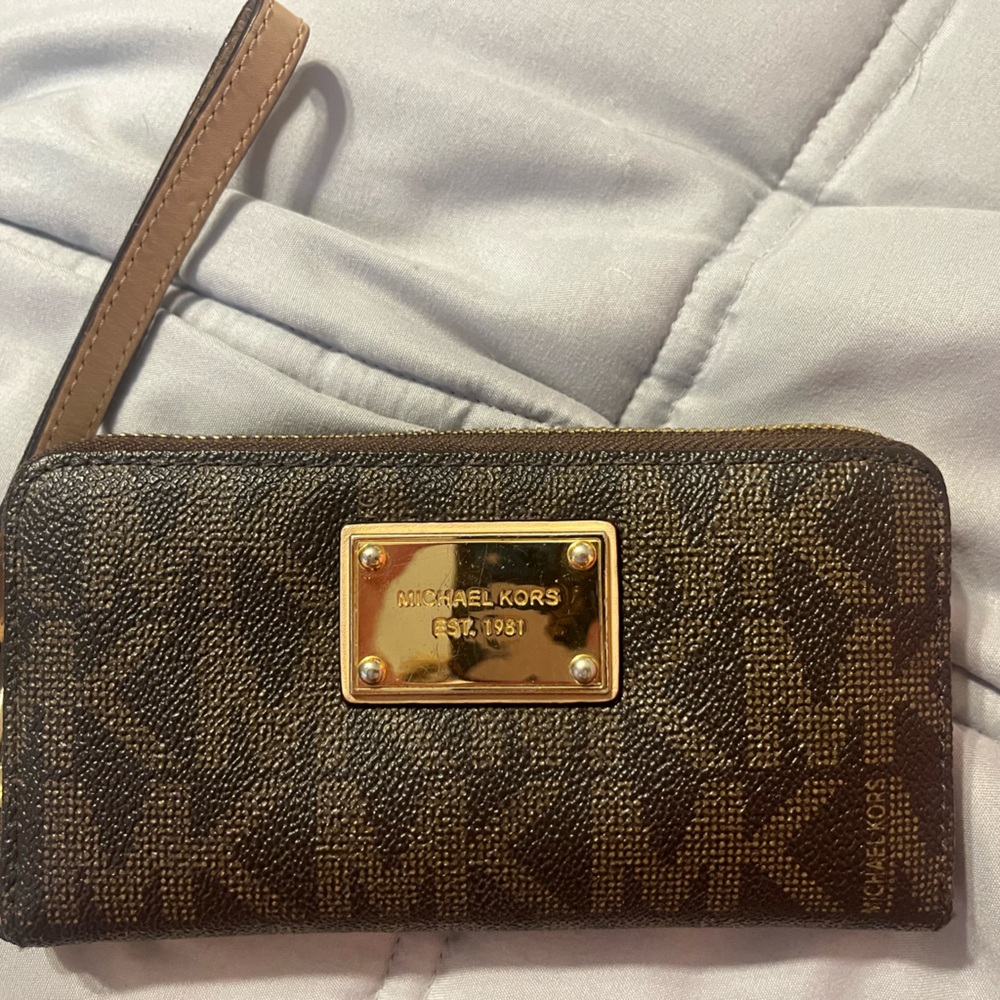 Michael Kors Brown Wristlet/Wallet
